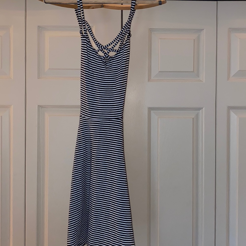 Hollister Black and White Stripped Dress